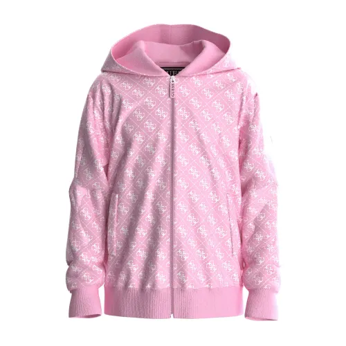 Guess , Hooded Jacket ,Pink unisex, Sizes: