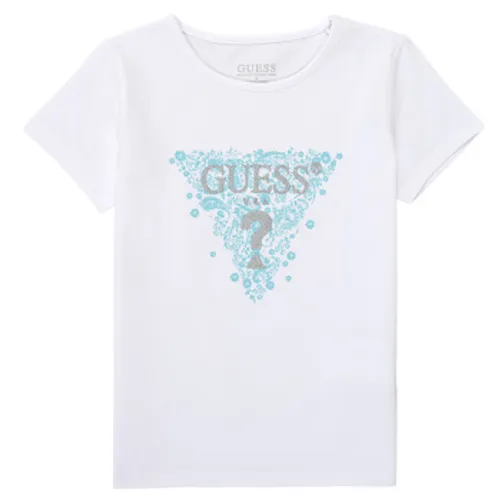 Guess  IMOS  girls's Children's T shirt in White
