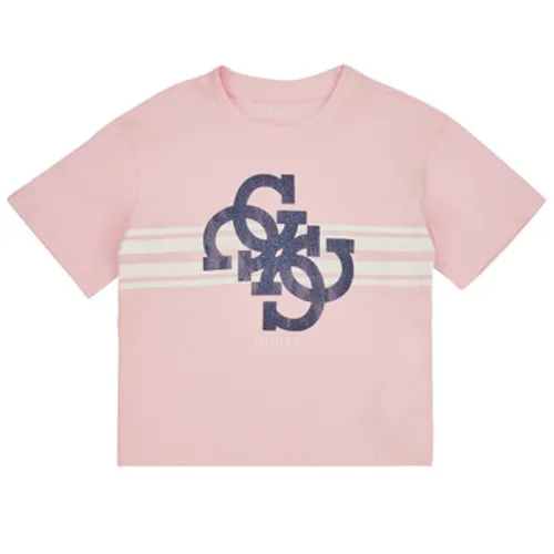 Guess  J3YI36  girls's Children's T shirt in Pink