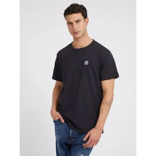 GUESS Jet Black  Patch Treated T-Shirt