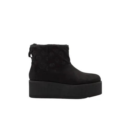 Guess , Jilla Stivaletto - Black Suede Ankle Boots ,Black female, Sizes: