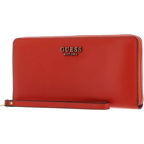 Guess , Large Zippered Wallet ,Red female, Sizes: ONE SIZE
