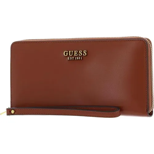 Guess , Large Zippered Wallet ,Red female, Sizes: ONE SIZE