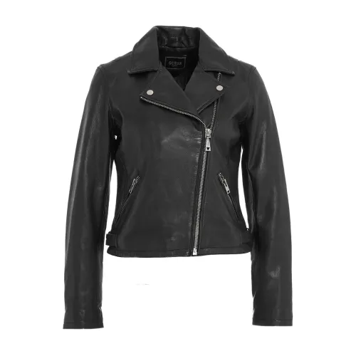 Guess , Leather Jacket ,Black female, Sizes: