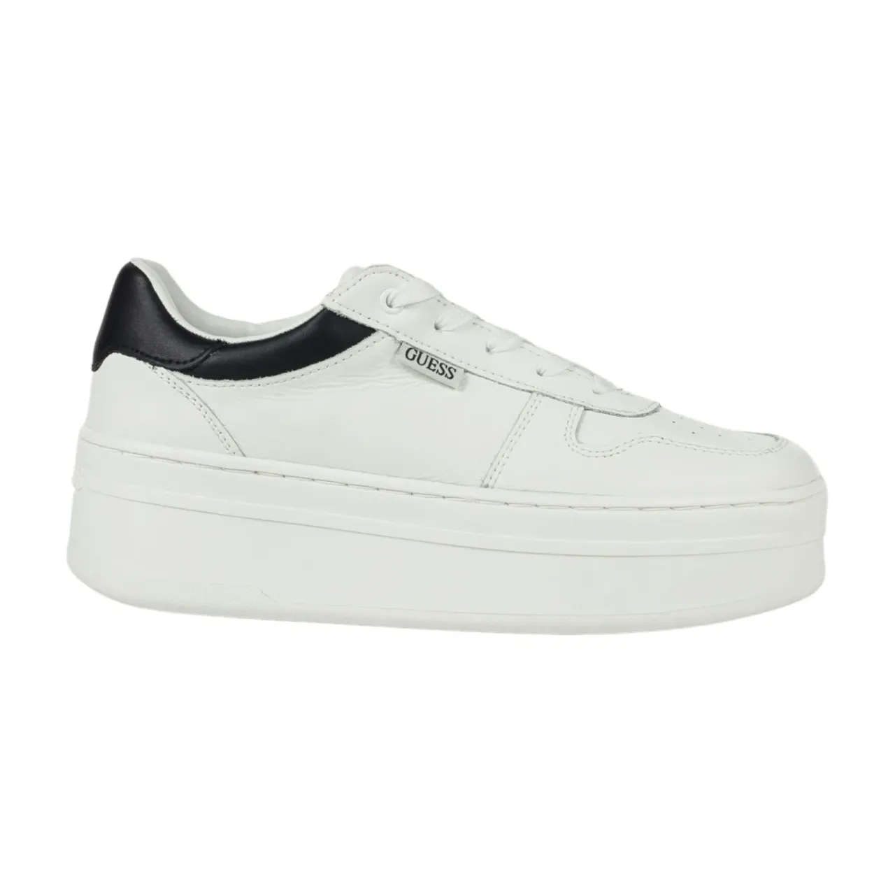 Guess , Leather Platform Sneakers for Women ,White female, Sizes: