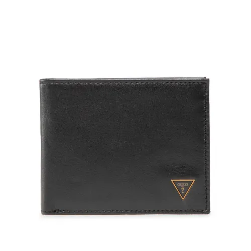 Guess , Leather Wallet/Card Holder - Black ,Black male, Sizes: ONE SIZE
