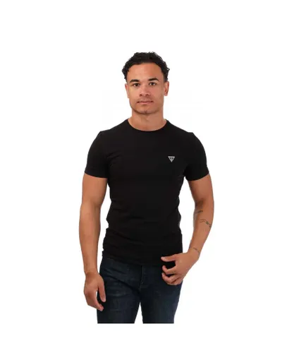 Guess Mens 2 Pack T- Shirts in Black Cotton