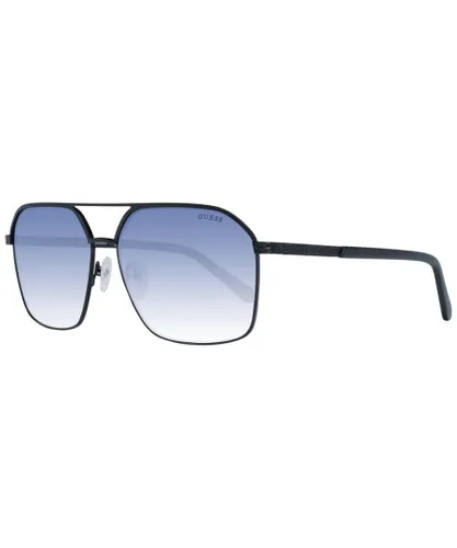 Guess Mens Aviator Sunglasses with Mirrored & Gradient Lenses - Black - One