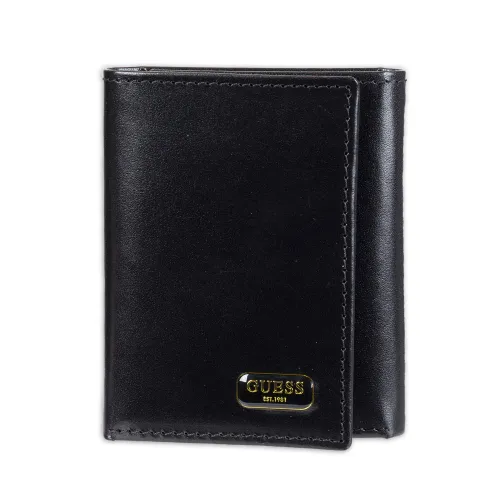 GUESS Men's Leather Trifold Wallet