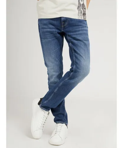 Guess Mens Miami Skinny Fit Denim Jeans - Blue