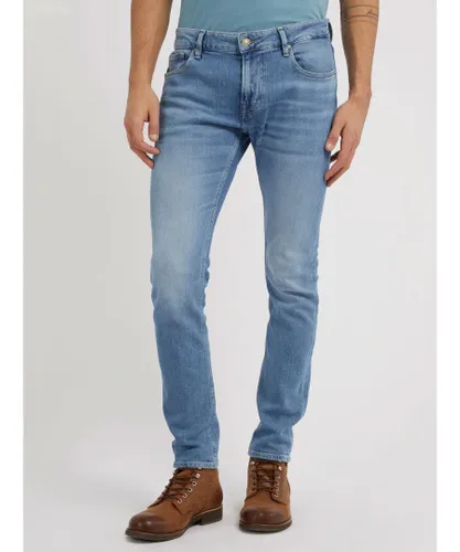 Guess Mens Miami Skinny Fit Denim Jeans - Light Blue
