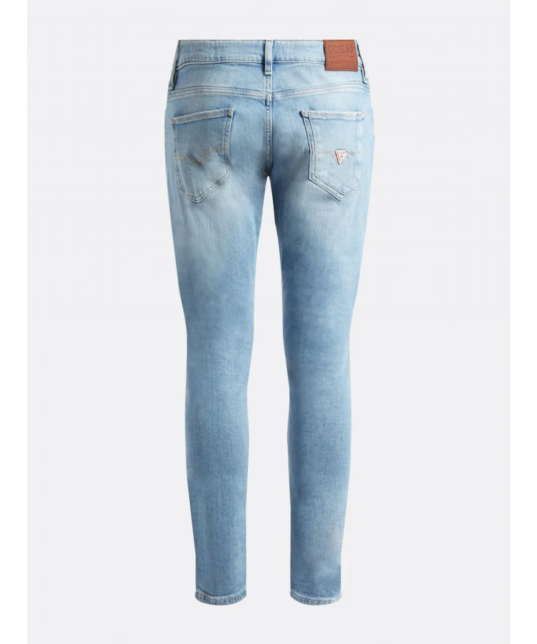 Guess Mens Miami Skinny Fit Denim Jeans Pant - Light Blue