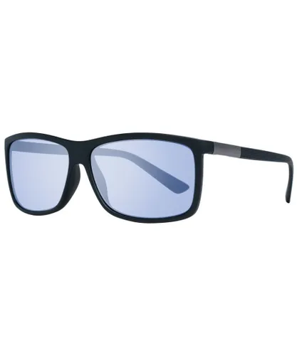 Guess Mens Rectangle Sunglasses with Gradient Lenses - Black - One