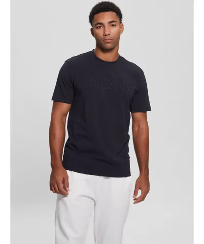 Guess Mens Short Sleeve Alphy T-Shirt - Navy