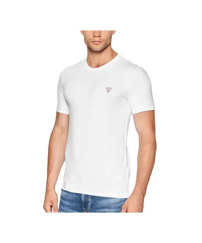 Guess Mens slim fit t-shirt for men - White Cotton
