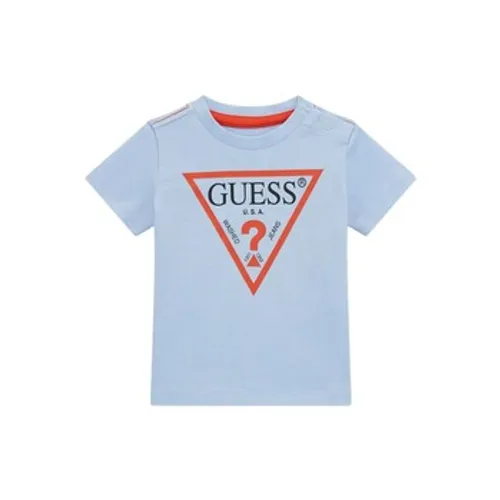 Guess  N73I55  boys's Children's T shirt in Blue