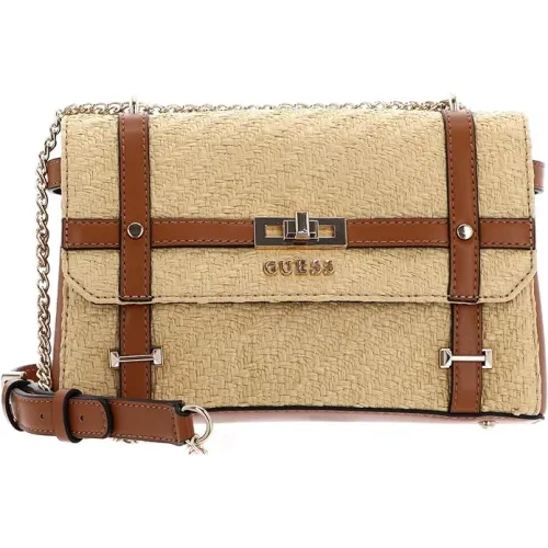 Guess , Natural Straw Crossbody Bag ,Brown female, Sizes: ONE SIZE