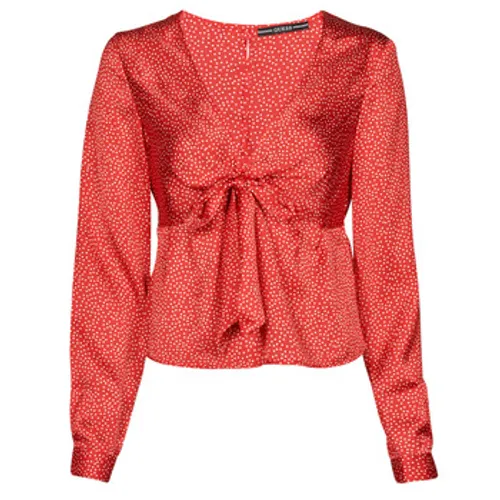 Guess  NEW LS GWEN TOP  women's Blouse in Red