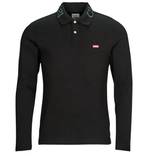 Guess  OLIVER LS POLO  men's Polo shirt in Black