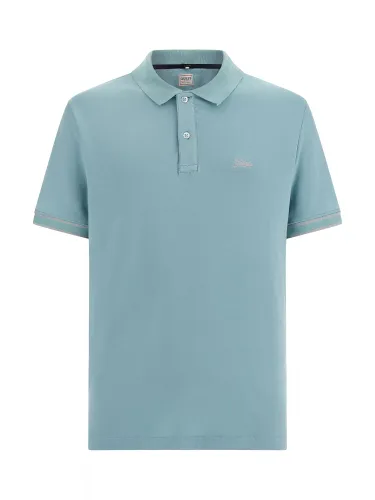 GUESS Oliver Short Sleeve Polo Shirt, Blue - Blue - Male