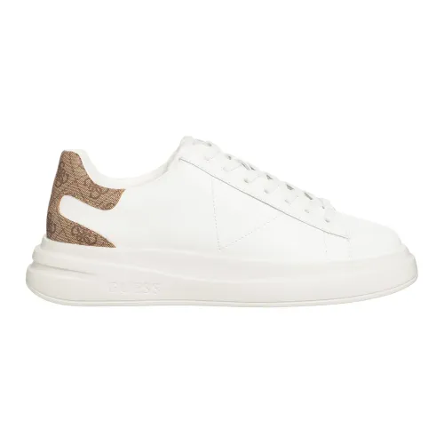 Guess , Plain Lace-Up Sneakers ,White male, Sizes: