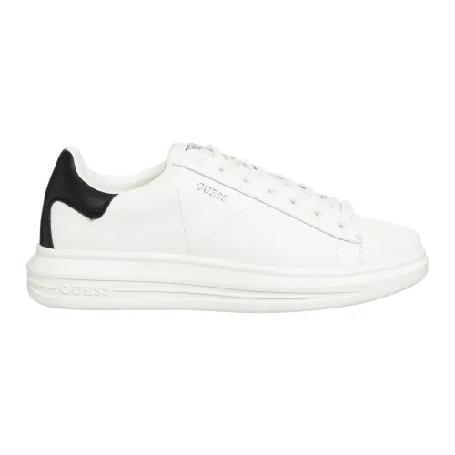 Guess , Plain Lace-Up Sneakers ,White male, Sizes: