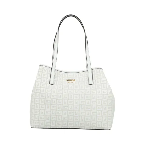 Guess , Quilted Women`s Shopping Bag with Double Handles ,White female, Sizes: ONE SIZE