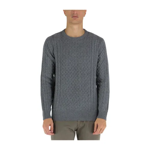 Guess , Round Neck Knitwear ,Gray male, Sizes: