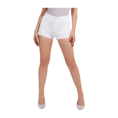 Guess , Sangallo Lace Shorts ,White female, Sizes:
