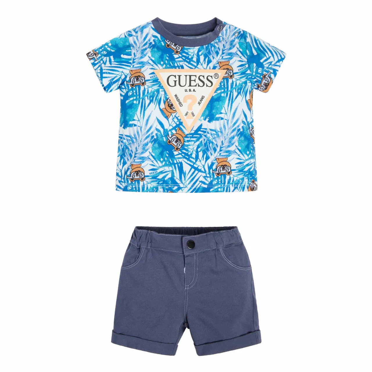 Guess  SET SL T SHIRT SHORTS  boys's Sets & Outfits in Multicolour