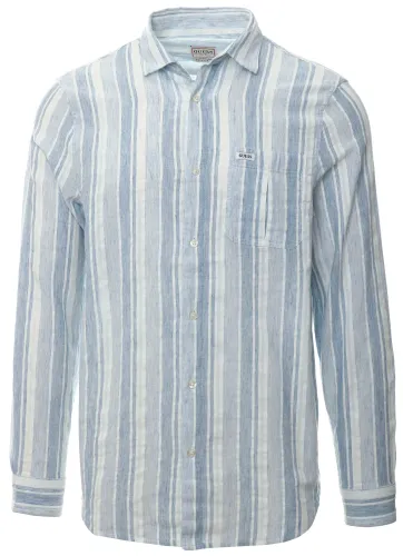Guess Shades Of Blue All Over Striped Shirt