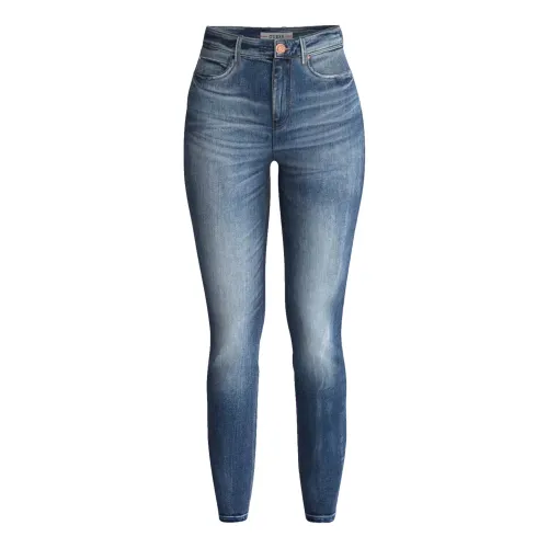 Guess , Skinny-Fit Jeans Carrie Mid Label-Patch ,Blue female, Sizes: