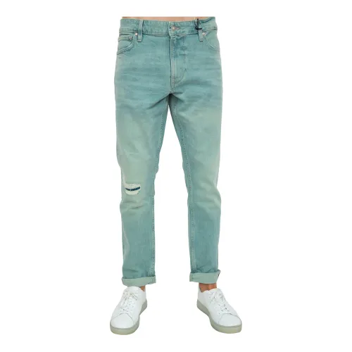 Guess , Slim-fit Blue Denim Jeans ,Green male, Sizes: