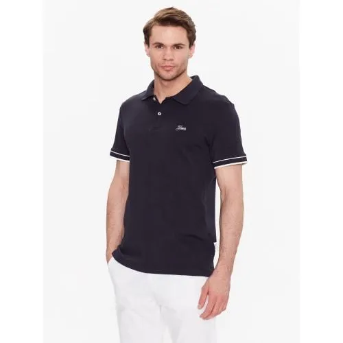GUESS Smart Blue Oliver Short Sleeve Polo Shirt