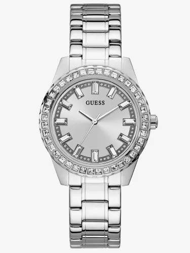 Guess Sparkler Stainless Steel Silver Crystal Dial Watch GW0111L1