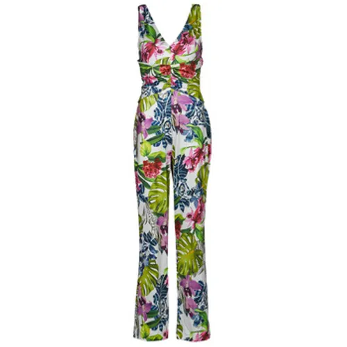 Guess  SS COWL POPLIA OVERALL  women's Jumpsuit in Multicolour