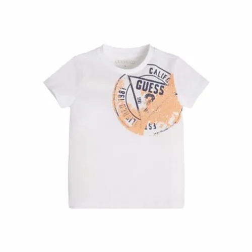 Guess  SS T SHIRT  boys's Children's T shirt in White