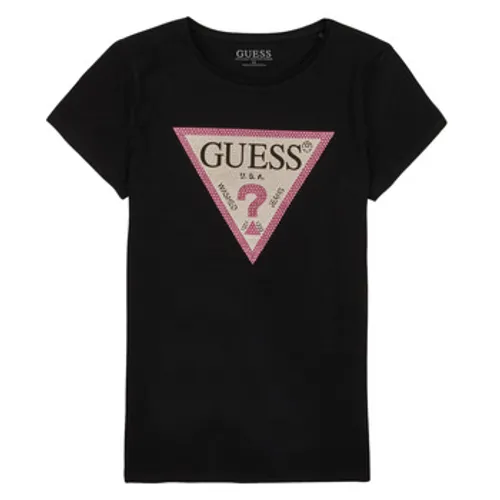 Guess  SS T SHIRT  girls's Children's T shirt in Black