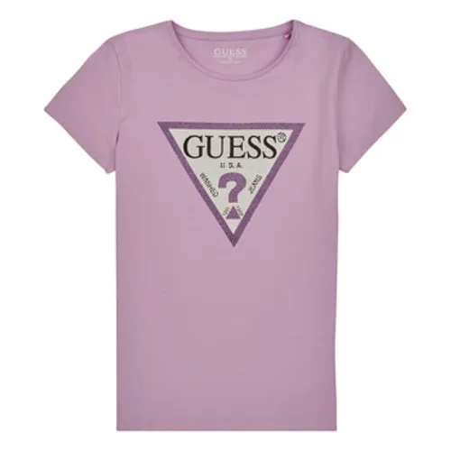 Guess  SS T SHIRT  girls's Children's T shirt in Purple