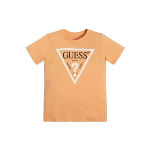 Guess  SS TSHIRT CORE  boys's Children's T shirt in Orange