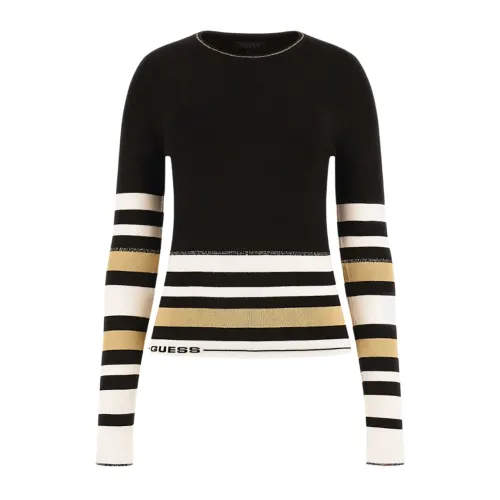 Guess , Striped Sweater ,Black female, Sizes: