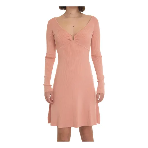 Guess , Stunning V-Neck Mini Dress ,Pink female, Sizes: