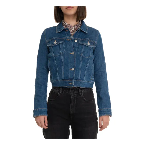 Guess , Stylish Denim Harrington Jacket ,Blue female, Sizes: