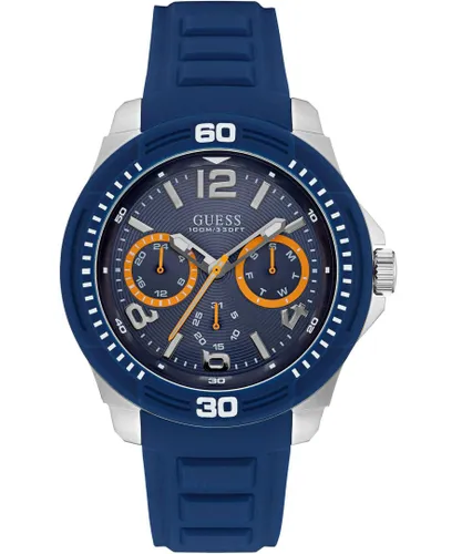 Guess Tread Mens Blue Watch W0967G2 Silicone - One Size