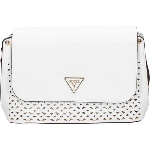 Guess , Triangle Logo Shoulder Bag ,White female, Sizes: ONE SIZE