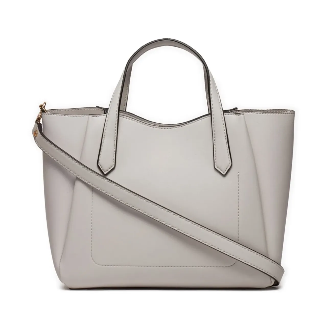 Guess , White PU Leather Handbag - Iwona ,Gray female, Sizes: ONE SIZE