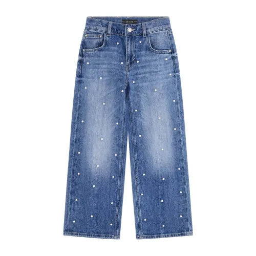 Guess , Wide Leg Jeans for Girls ,Blue female, Sizes: