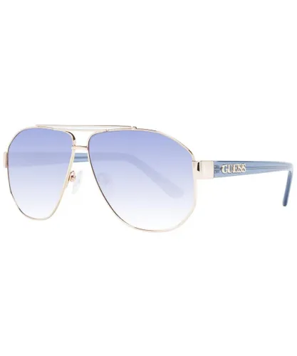 Guess Womens Aviator Sunglasses with Gradient Lenses - Gold - One