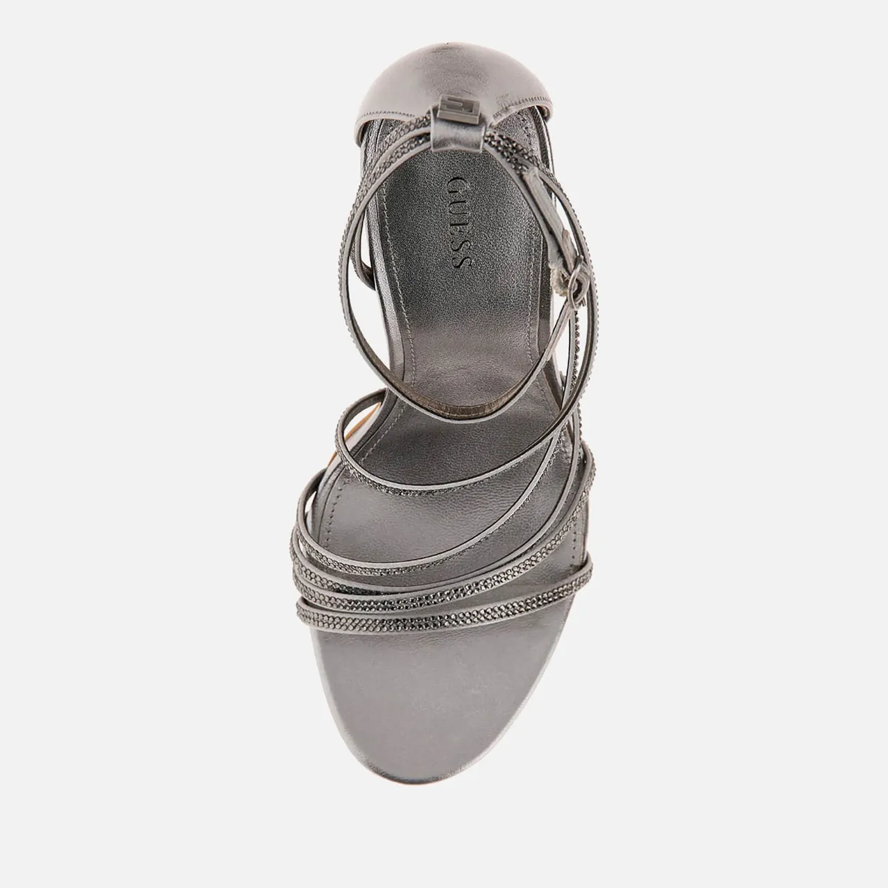 Guess Women's Axen 2 Embellished Satin Heeled Sandals - UK