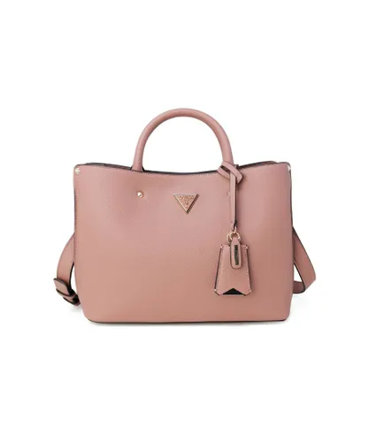 Guess WoMens Handbag with Shoulder Strap in Pink Pu - One Size
